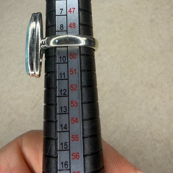 Elegant Larimar Stone Ring Size 5 - Picture 2 of 5